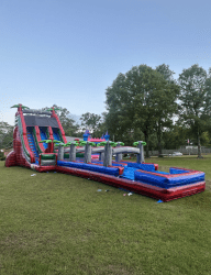 22 FT Palm Tree Dual Lane Water Slide  with Slip 'N Slide