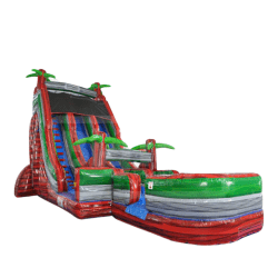 22 FT Dual Lane Water slide with Pool