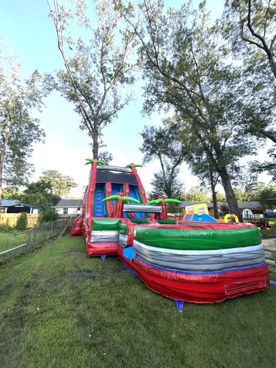 22 FT Dual Lane Water slide with Pool
